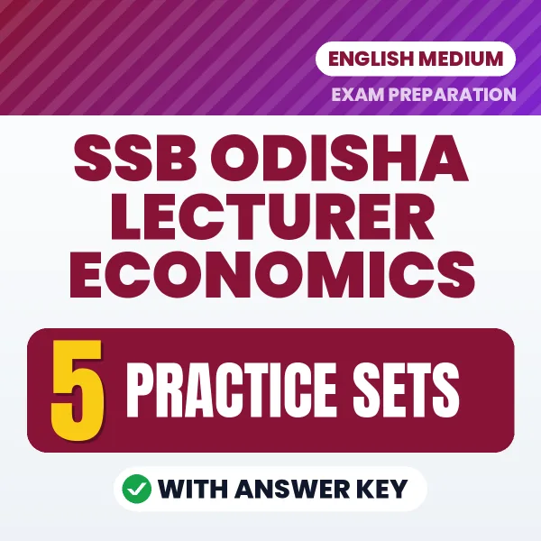 SSB Odisha Lecturer Economics Exam Practice Set Series (English): 5 Exam-Like Practice Sets with Answers
