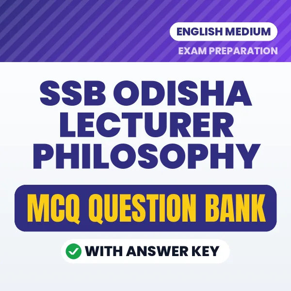 Crack SSB Odisha Lecturer Philosophy Exam with This MCQ Practice Book PDF in English – Instant Download