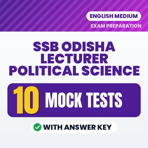 Boost Your SSB ODISHA LECTURER POLITICAL SCIENCE Exam Score with 10 Mock Tests with Answer Key in English – PDF eBook