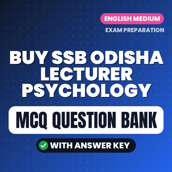 Buy SSB Odisha Lecturer Psychology Exam Objective Type Questions eBook in English – Latest Pattern MCQ Collection