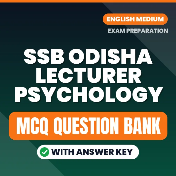 Download SSB Odisha Lecturer Psychology Exam MCQ PDF in English – Important Objective Questions with Answers