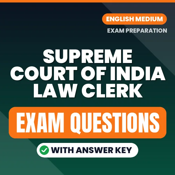 Supreme Court of India Law Clerk Study eBook (English): Exam-Oriented Questions with Answers in PDF