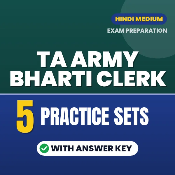 TA Army Bharti Clerk Practice Set PDF in Hindi – 5 Full-Length Practice Sets with Answer Key