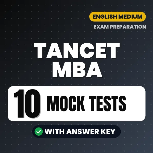 TANCET MBA Mock Test PDF in English – 10 Full-Length Mock Tests with Answer Key