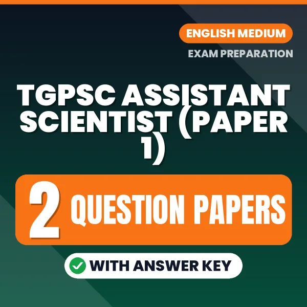 Boost Your TGPSC Assistant Scientist (Paper 1) Exam Score with 2 Question Papers with Answer Key in English – PDF eBook