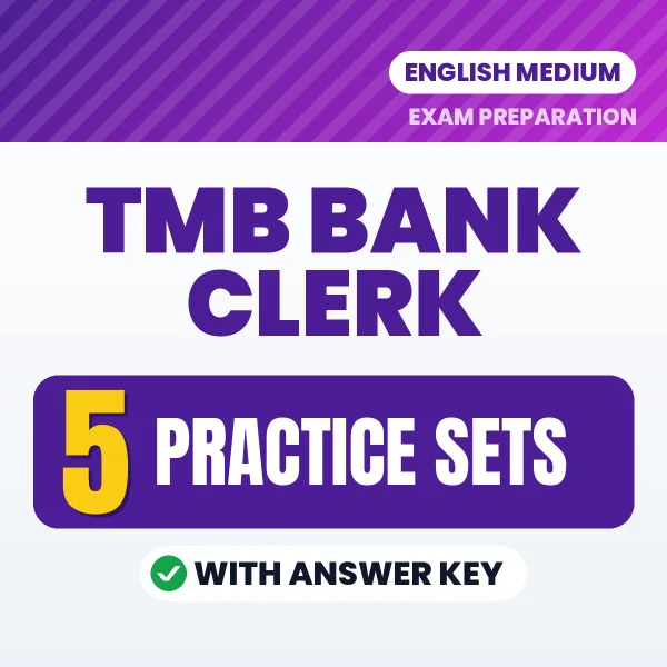 TMB Bank Clerk Exam Practice Set Series (English): 5 Exam-Like Practice Sets with Answers