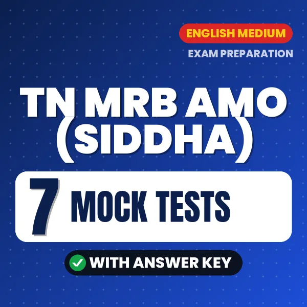 Boost Your TN MRB AMO (Siddha) Exam Score with 7 Mock Tests with Answer Key in English – PDF eBook
