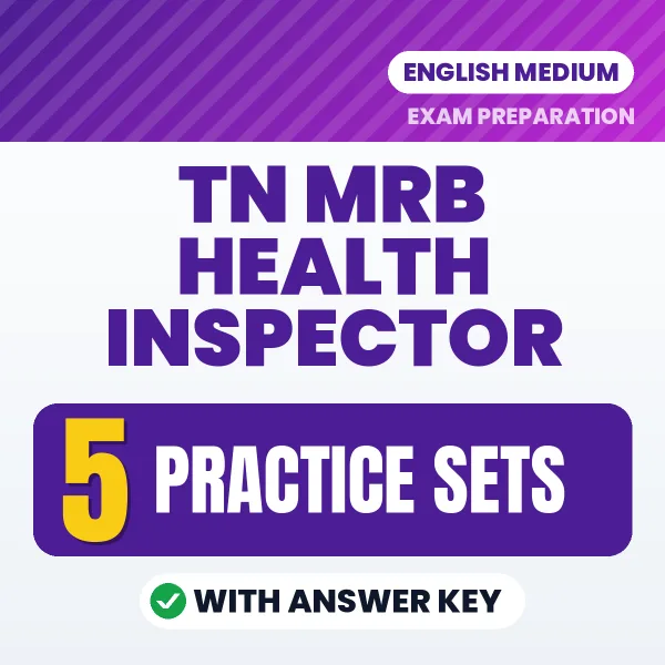 TN MRB Health Inspector Exam Practice Set Series (English): 5 Exam-Like Practice Sets with Answers