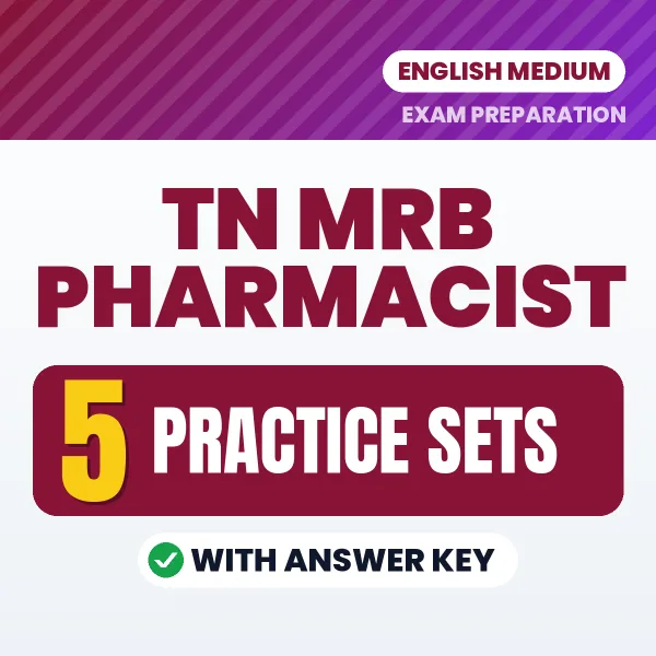 Test Your TN MRB Pharmacist Exam Preparation – 5 Practice Sets with Answer Key in PDF Format (English)