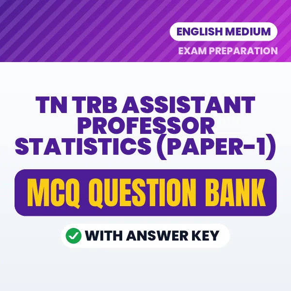 Best MCQ eBook for TN TRB Assistant Professor Statistics (Paper-1) Exam in English | Selected Questions with Answer Key