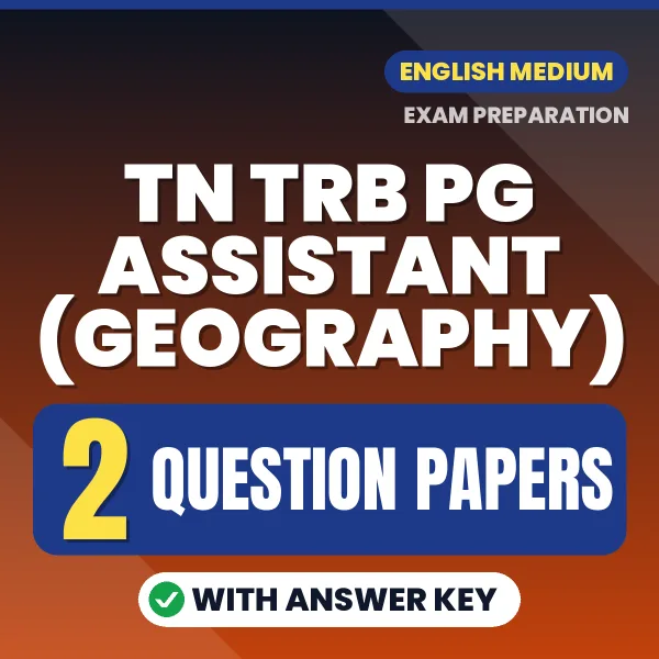 2 Question Papers for TN TRB PG Assistant (Geography) Exam in English | Practice eBook with Answer Key – Instant PDF Download