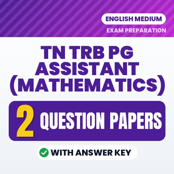 Download 2 TN TRB PG Assistant (Mathematics) Question Papers PDF (English) Based on the Latest Exam Pattern