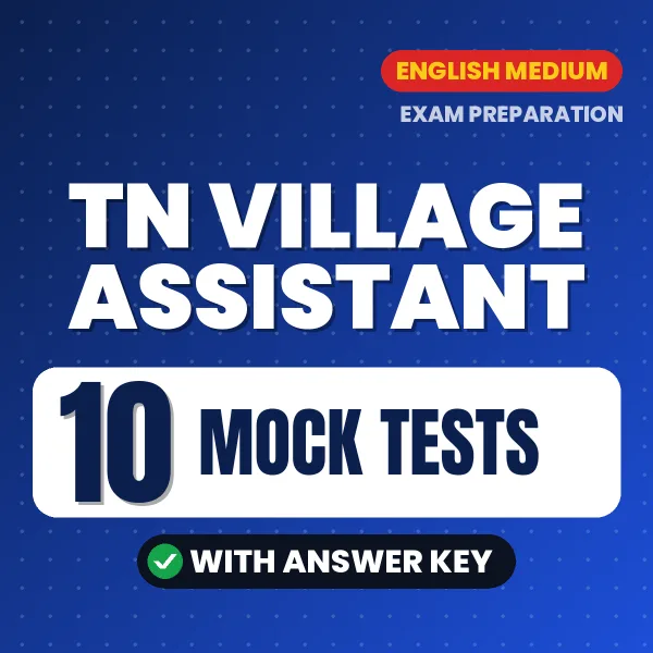 Latest Pattern TN Village Assistant Mock Test eBook in English – 10 Mock Tests with Answer Key for Self-Assessment