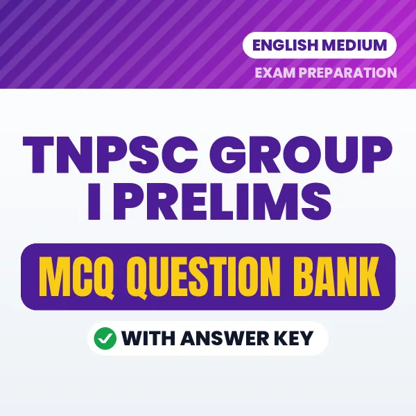 Best MCQ eBook for TNPSC Group I Prelims Exam in English | Selected Questions with Answer Key