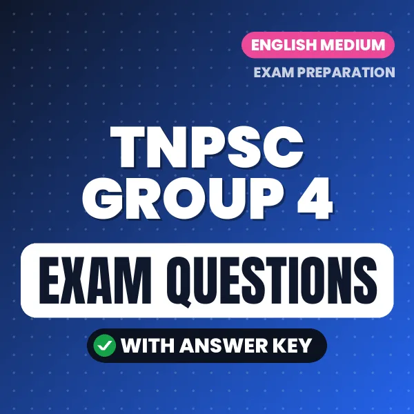 TNPSC Group 4 Study eBook (English): Exam-Oriented Questions with Answers in PDF