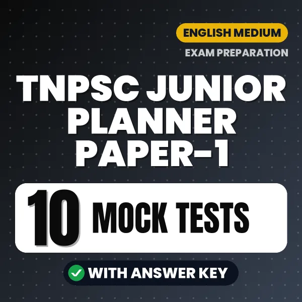 TNPSC Junior Planner Paper-1 Mock Test PDF in English – 10 Full-Length Mock Tests with Answer Key