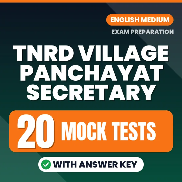 Download 20 TNRD Village Panchayat Secretary Mock Tests PDF (English) Based on the Latest Exam Pattern