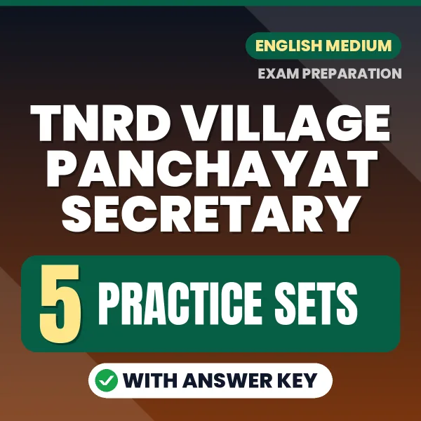 Download 5 TNRD Village Panchayat Secretary Practice Sets PDF (English) Based on the Latest Exam Pattern