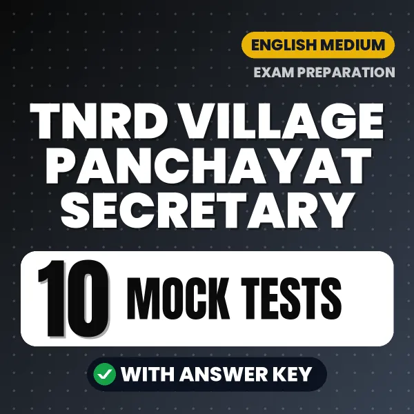 Download 10 TNRD Village Panchayat Secretary Mock Tests PDF (English) Based on the Latest Exam Pattern