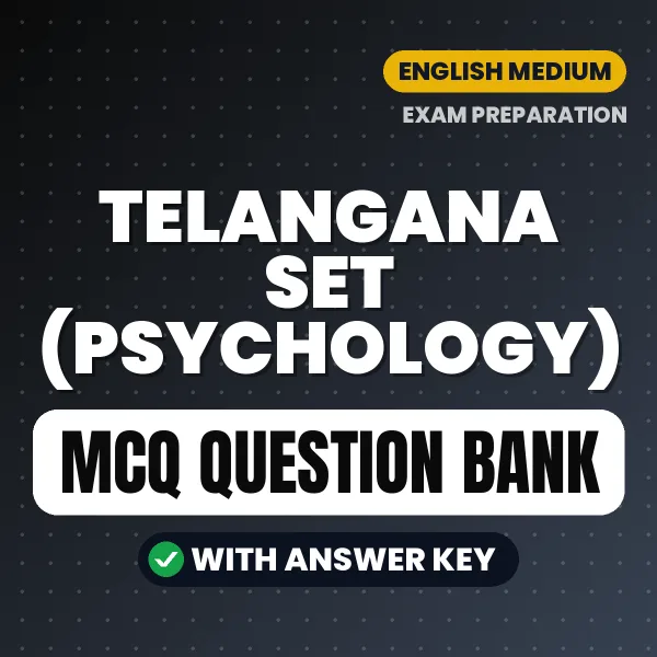 Telangana SET (Psychology) MCQ with Answer Key Book PDF in English – Exam-Oriented Objective Questions for Quick Revision