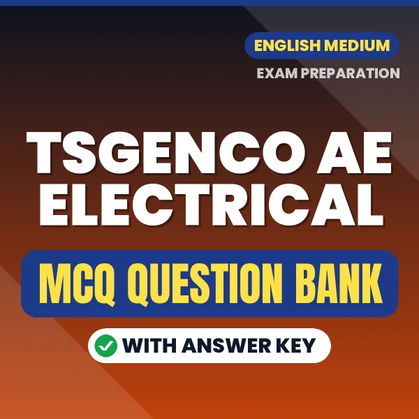 TSGENCO AE Electrical Important MCQs with Answers (English) – Digital Question Bank for Exam Preparation