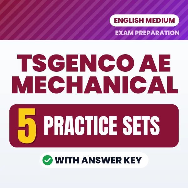 TSGENCO AE Mechanical Practice Set PDF in English – 5 Full-Length Practice Sets with Answer Key