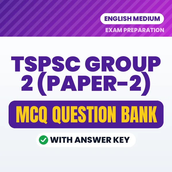 TSPSC Group 2 (Paper-2) MCQ with Answer Key Book PDF in English – Exam-Oriented Objective Questions for Quick Revision