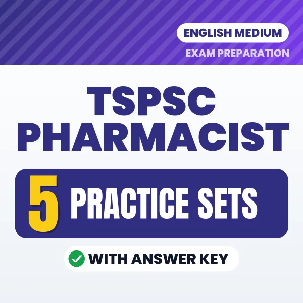 Latest Pattern TSPSC Pharmacist Practice Set eBook in English – 5 Practice Sets with Answer Key for Self-Assessment