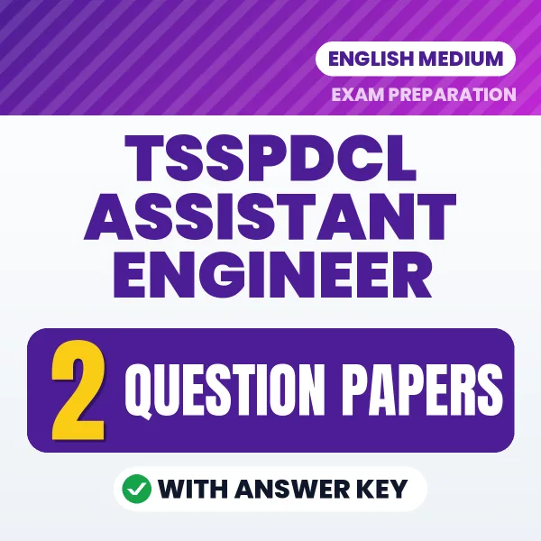 2 Question Papers for TSSPDCL Assistant Engineer Exam in English | Practice eBook with Answer Key – Instant PDF Download
