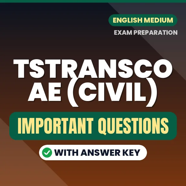 TSTRANSCO AE (Civil) Exam Guide PDF in English – Important Questions for Quick Revision