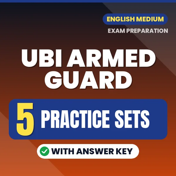 5 Practice Sets for UBI ARMED GUARD Exam in English | Practice eBook with Answer Key – Instant PDF Download