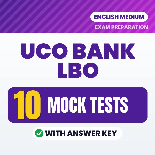 10 Mock Tests for UCO Bank LBO Exam in English | Practice eBook with Answer Key – Instant PDF Download