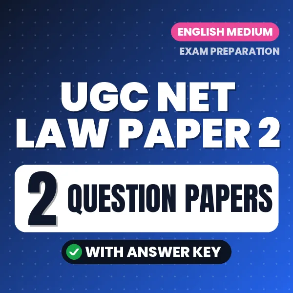 2 Question Papers for UGC NET Law Paper 2 Exam in English | Practice eBook with Answer Key – Instant PDF Download