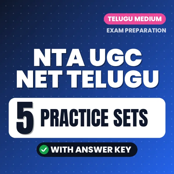 5 Practice Sets for NTA UGC NET Telugu Exam in English | Practice eBook with Answer Key – Instant PDF Download