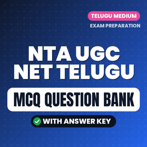 Download NTA UGC NET Telugu Exam MCQ PDF in Telugu – Important Objective Questions with Answers