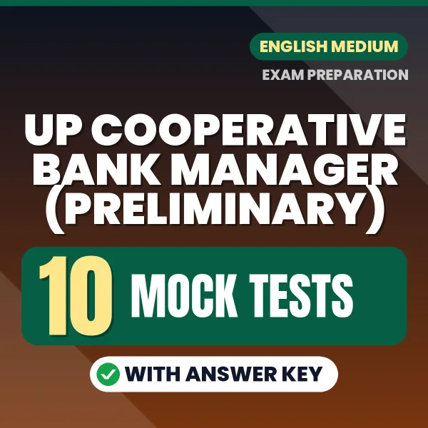 Practice for UP Cooperative Bank Manager (Preliminary) Exam at Home – 10 Mock Tests PDF in English with Answers