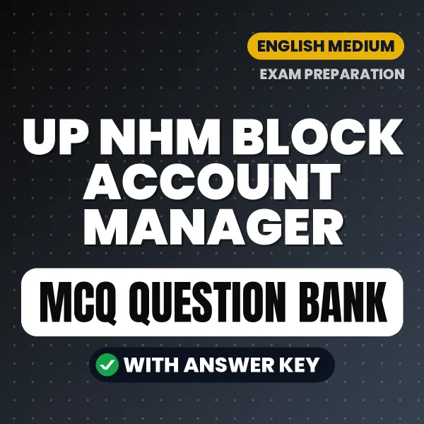 UP NHM Block Account Manager MCQ with Answer Key Book PDF in English – Exam-Oriented Objective Questions for Quick Revision