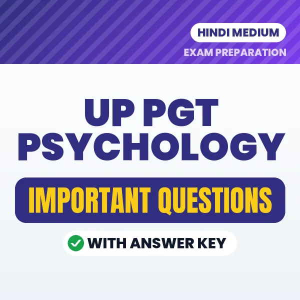 Download UP PGT Psychology Preparation Book PDF (Hindi) with Important Questions & Answers