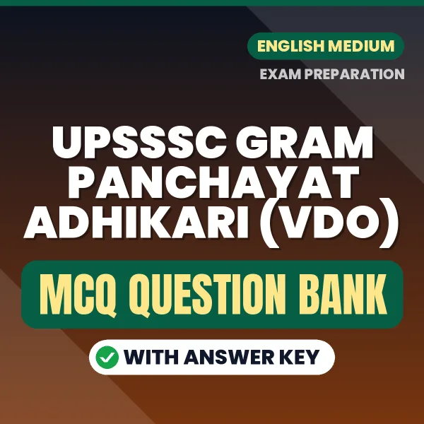 UPSSSC Gram Panchayat Adhikari (VDO) Important MCQs with Answers (English) – Digital Question Bank for Exam Preparation