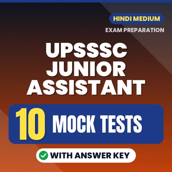 Boost Your UPSSSC Junior Assistant Exam Score with 10 Mock Tests with Answer Key in Hindi – PDF eBook