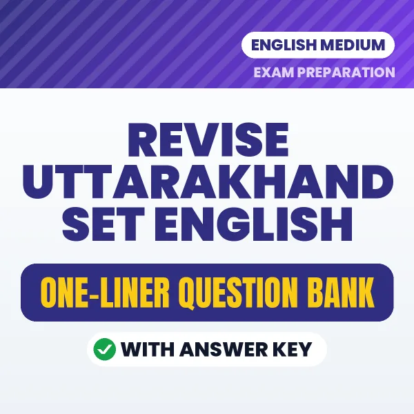 Revise Uttarakhand SET English Exam Faster with Important One-Liner Questions & Answers PDF in English