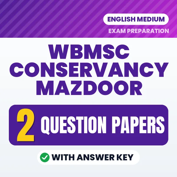 2 Question Papers for WBMSC Conservancy Mazdoor Exam in English | Practice eBook with Answer Key – Instant PDF Download