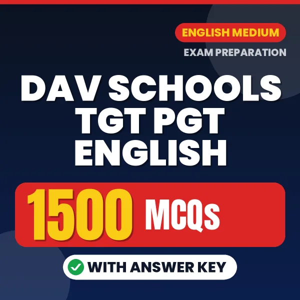 DAV Schools TGT PGT English Exam 2026 – 1500 Most Important MCQ Practice Questions | English Medium PDF