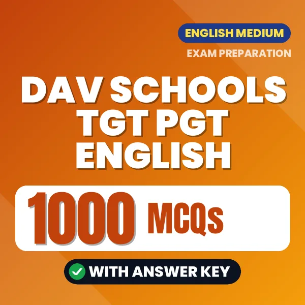 DAV Schools TGT PGT English Exam 2026 – 1000 Most Important MCQ Practice Questions | English Medium PDF