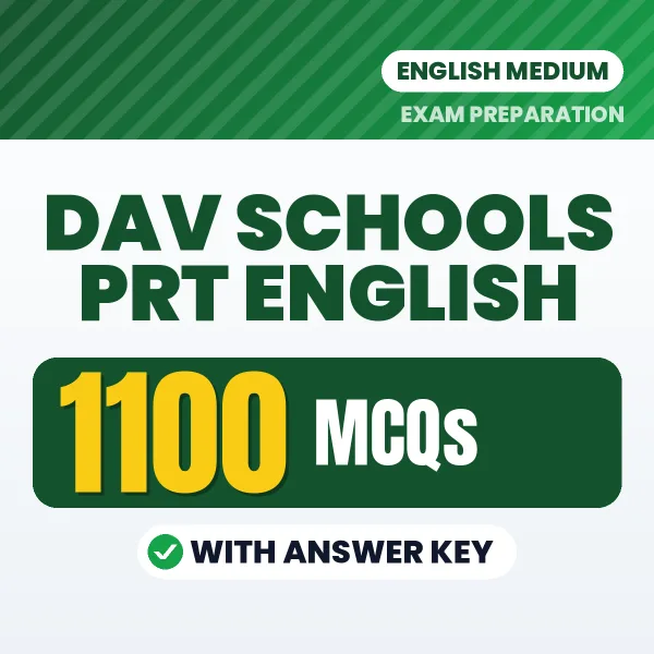 DAV Schools PRT English Exam 2026 – 1100 Most Important MCQ Practice Questions | English Medium PDF