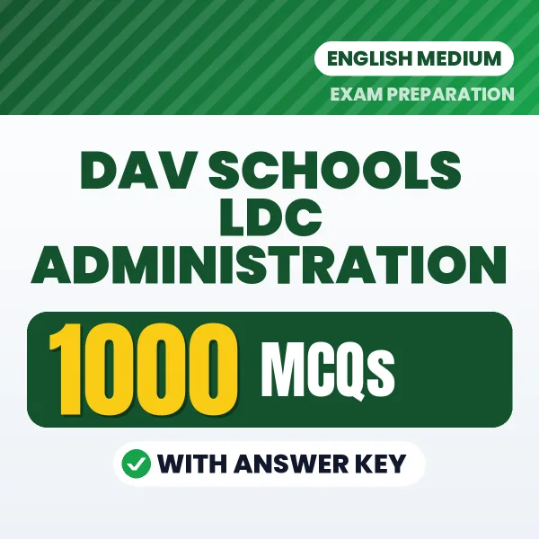 DAV Schools LDC Administration Exam 2026 – 1000 Most Important MCQ Practice Questions | English Medium PDF