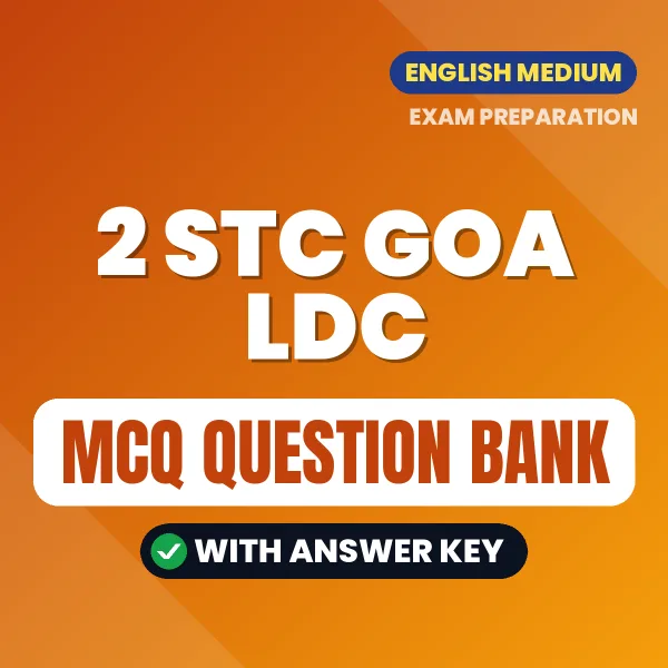 2 STC GOA LDC Important MCQs with Answers (English) – Digital Question Bank for Exam Preparation