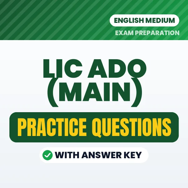 Best Digital Book for LIC ADO (Main) Exam in English | Latest Syllabus-Based Practice Questions
