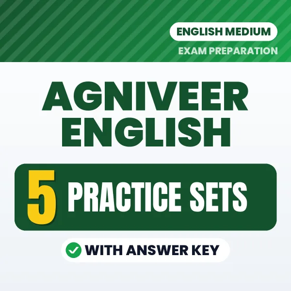 5 Practice Sets for Agniveer English Exam in English | Practice eBook with Answer Key – Instant PDF Download