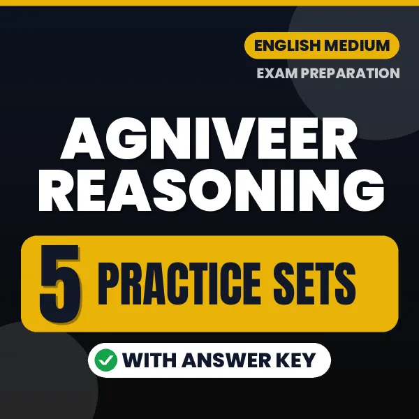 5 Practice Sets for Agniveer Reasoning Exam in English | Practice eBook with Answer Key – Instant PDF Download
